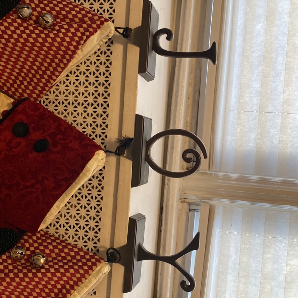Bronze Stocking Holders Fireplace